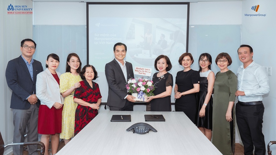 Lễ ký kết Biên bản Ghi nhớ Thỏa thuận Hợp tác của ManpowerGroup Việt Nam và Trường Đại học Hoa Sen