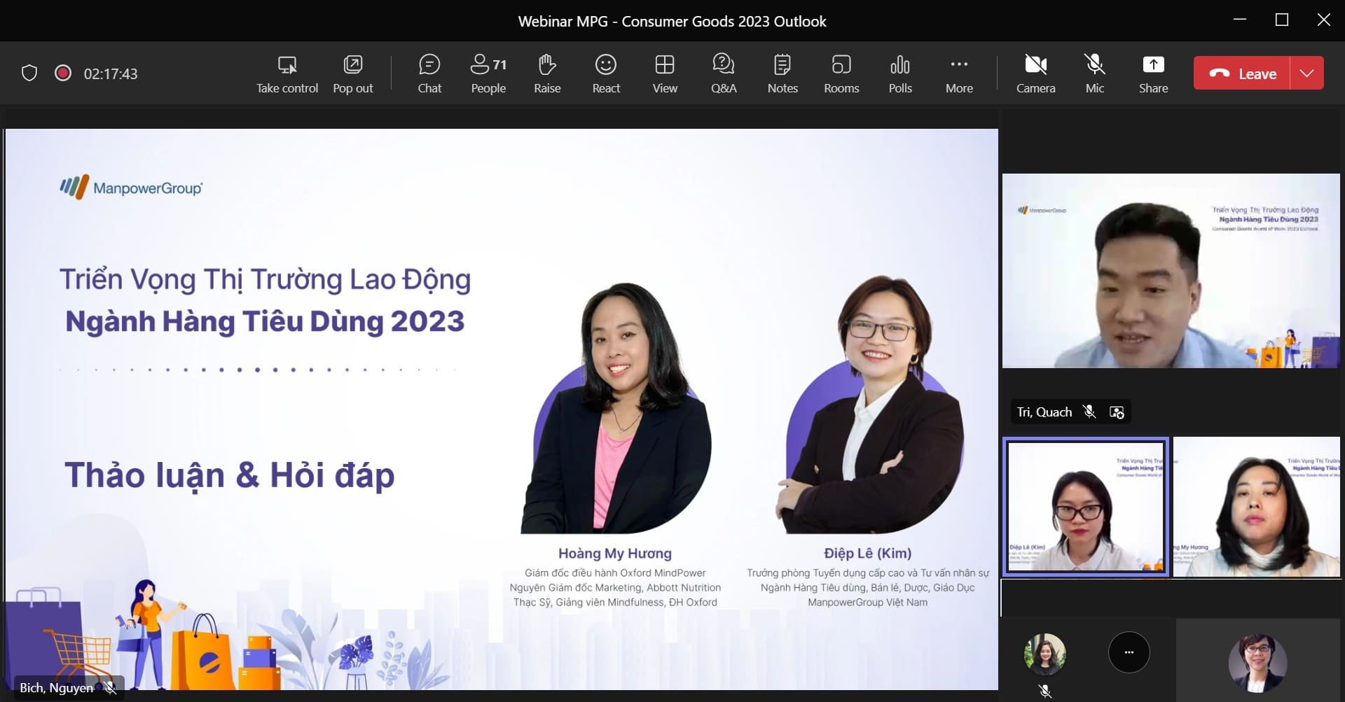 ManpowerGroup Việt Nam chia sẻ 7 xu hướng tiêu dùng hàng đầu tại hội thảo “Triển vọng Thị trường Lao động ngành Hàng Tiêu dùng 2023”