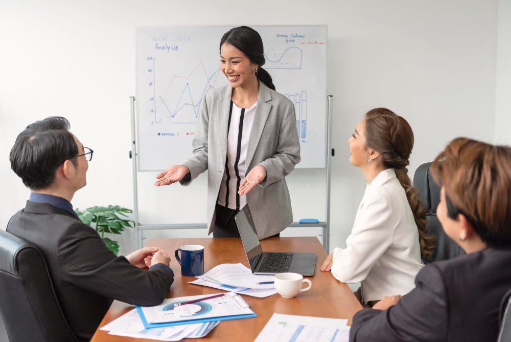 New hires attending an HR induction training session