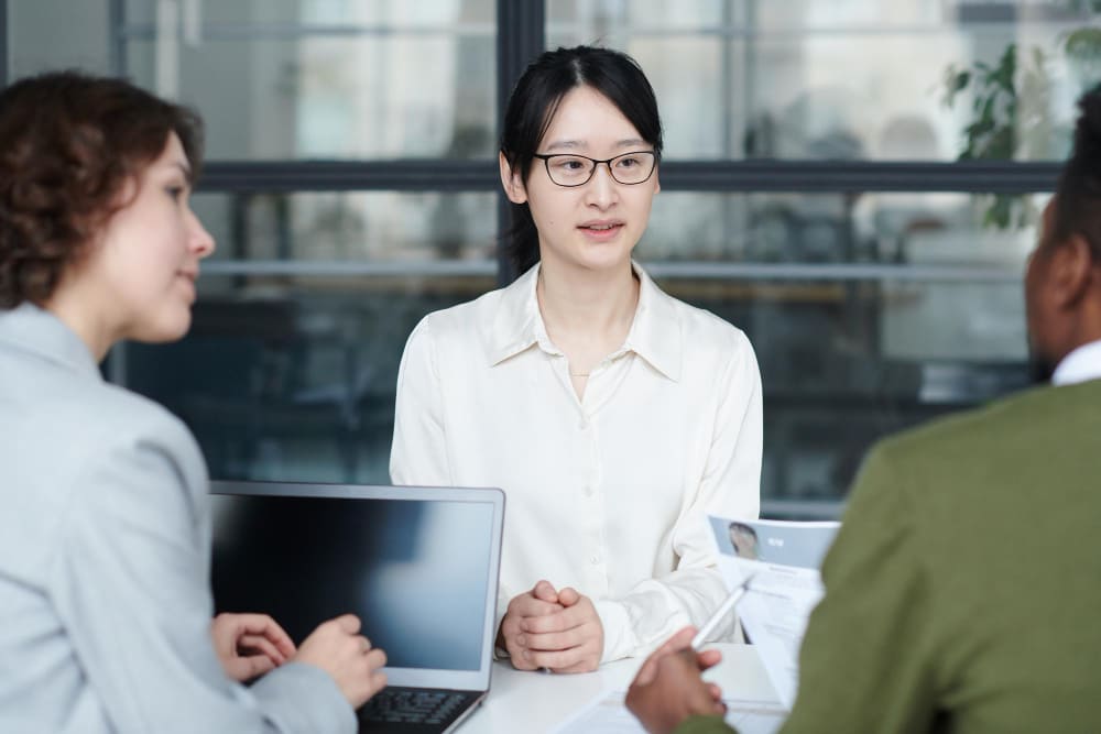 A candidate from Manpower Vietnam RPO service is interviewing with clients