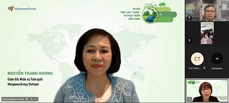 Ms. Nguyen Thanh Huong, Country Human Resources Manager, ManpowerGroup Vietnam shared at the green jobs event