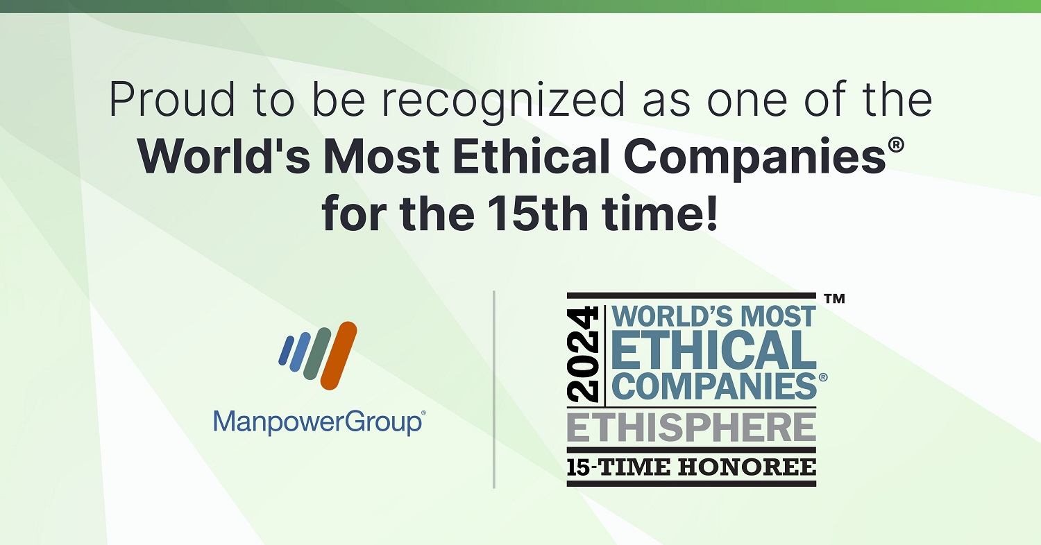 ManpowerGroup Named One of the World's Most Ethical Companies