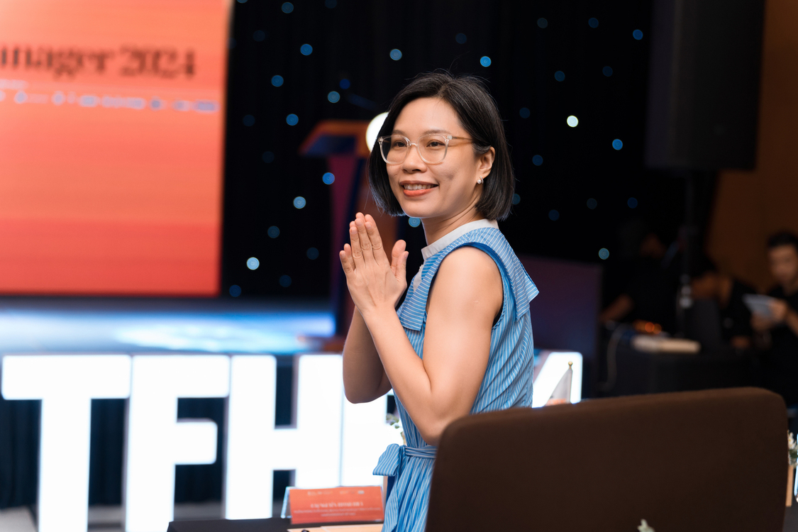Chị Nguyễn Thanh Thuỷ, Trưởng phòng Tuyển dụng, Manpowergroup Việt Nam chia sẻ tại sự kiện
