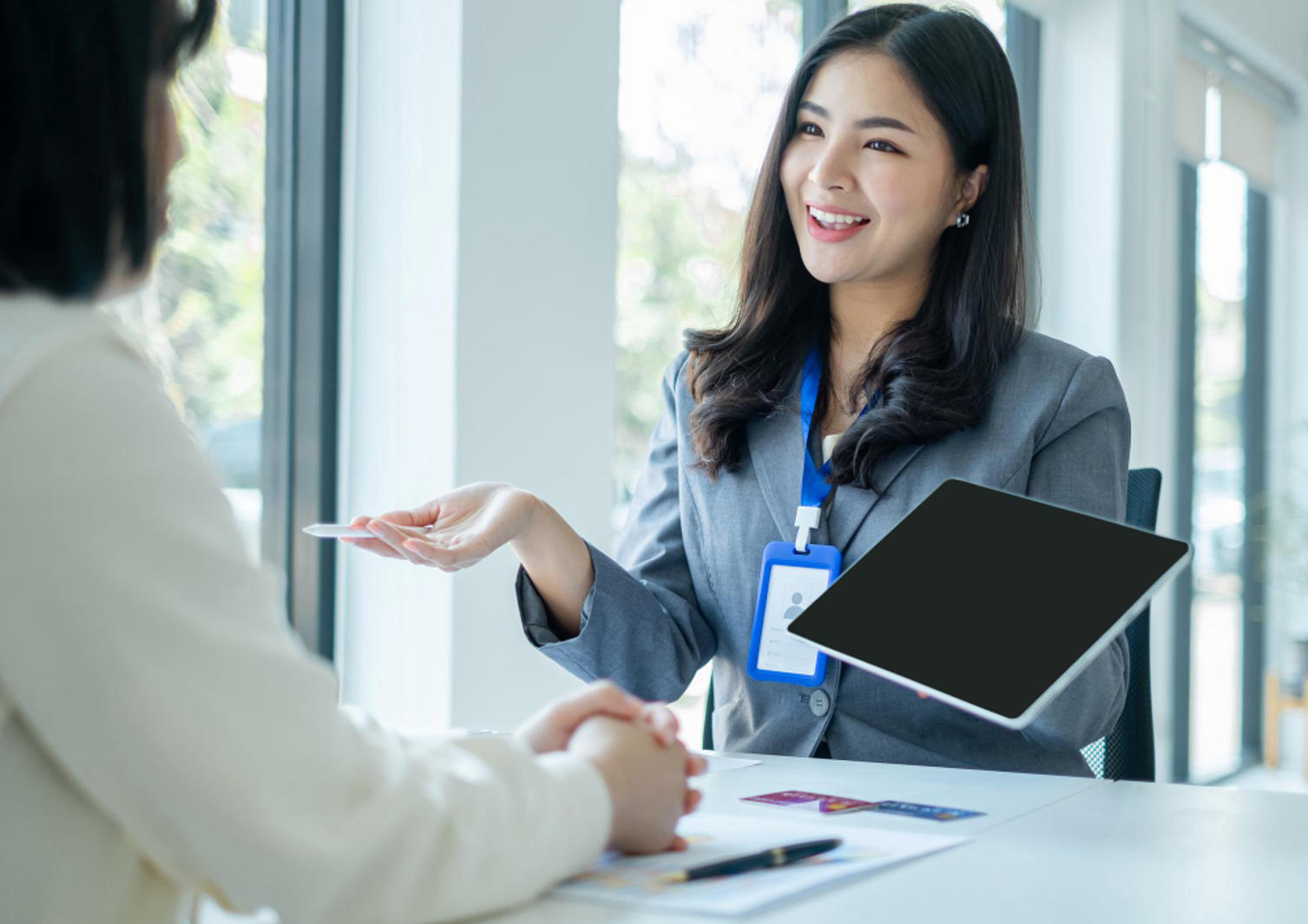 the interview of a company using recruitment support services 